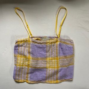 UO Cropped Gingham Tank